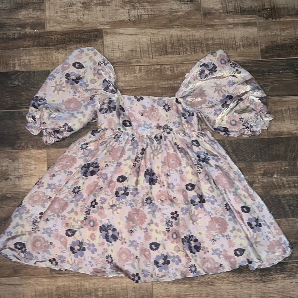 STORIA purple/ pink floral baby doll dress- medium
